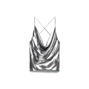 ZARA BLOGGERS FAV METALLIC CAMISOLE NWT